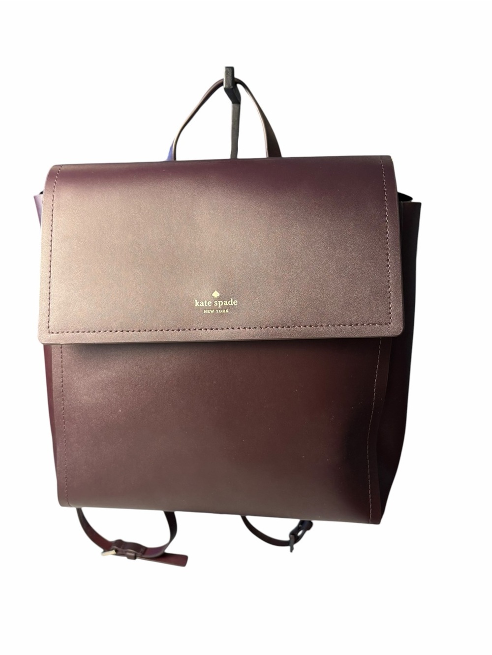 Kate Spade New York Somerville Road Megyn Backpack Rich Burgundy Leather Compact